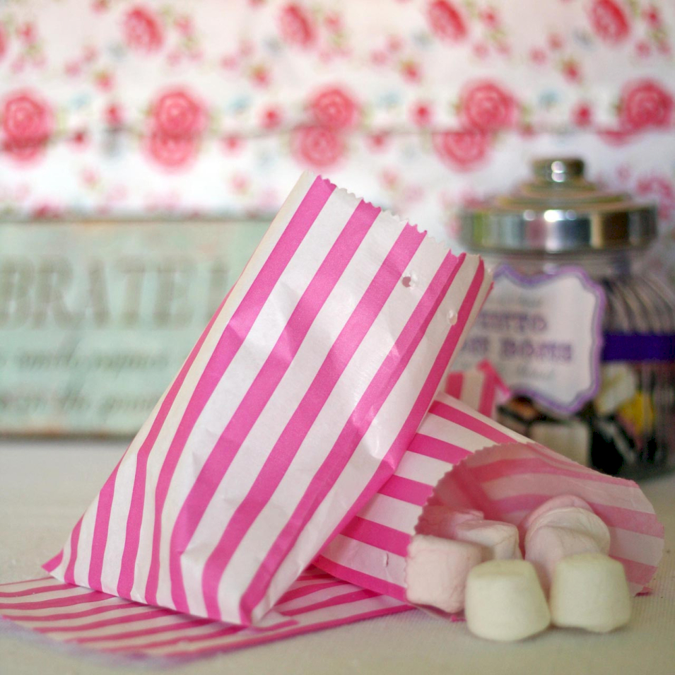candy stripe paper bags