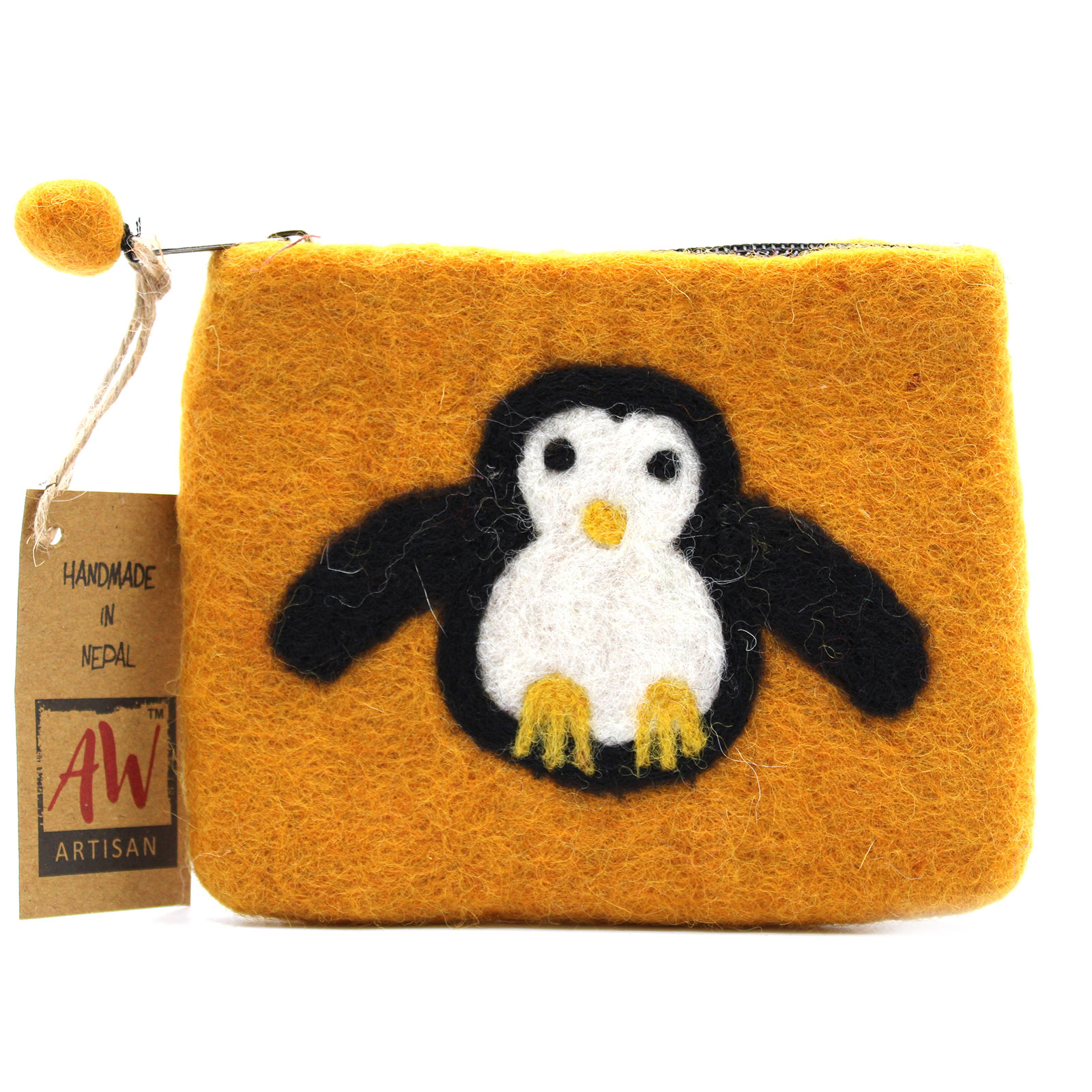  Natural Felt Zipper Pouch 