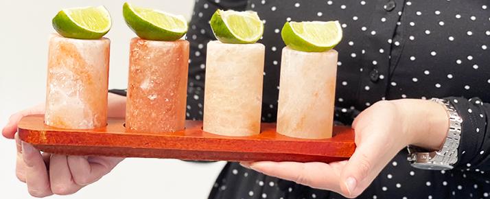 himalayan rock salt shot glasses