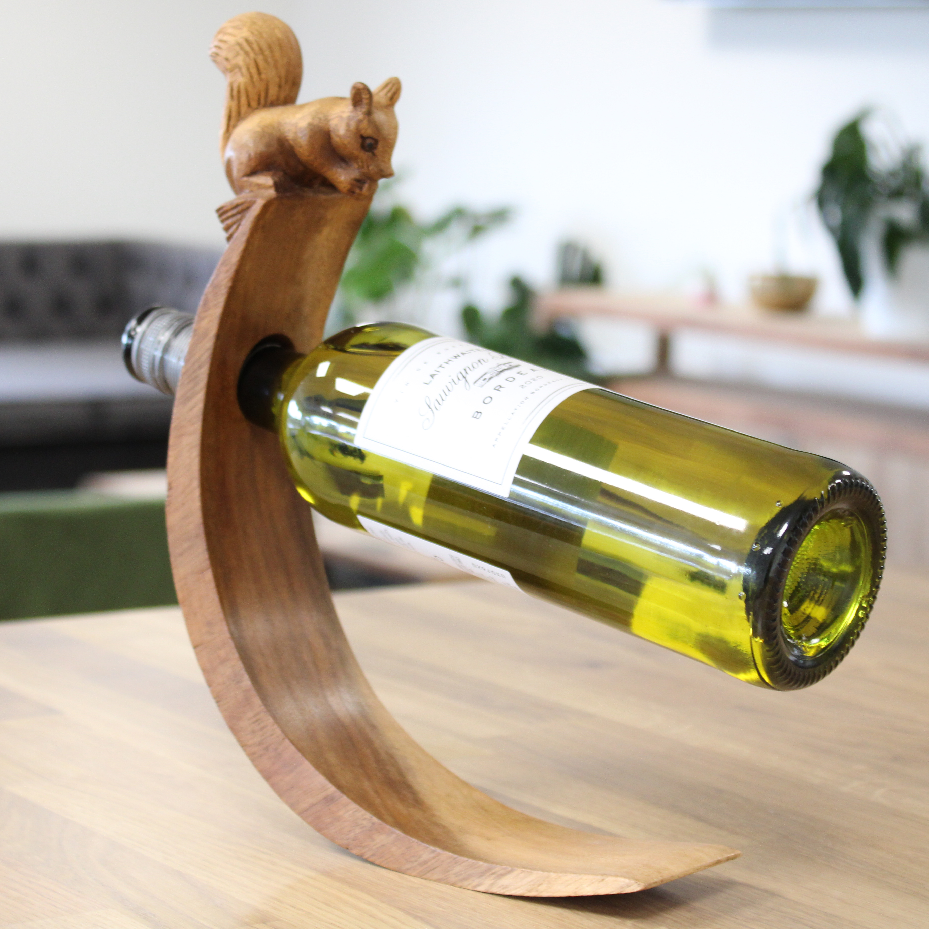 Wholesale Suar Wood Balance Wine Holders Ancient Wisdom Giftware