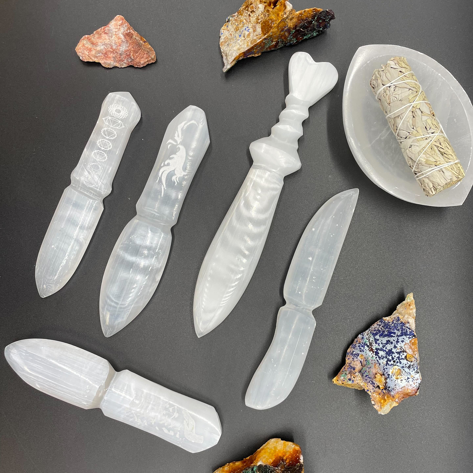 Wholesale Selenite Ceremonial Knives