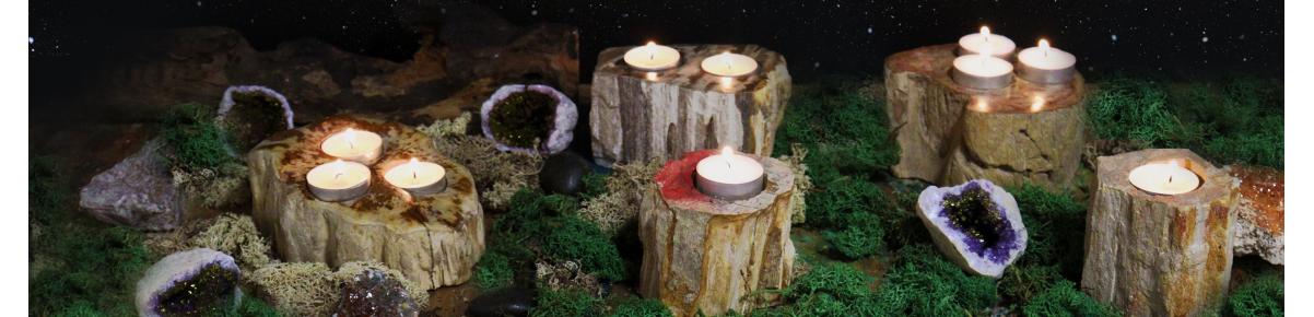 Wholesale Petrified Wood Candle Holder