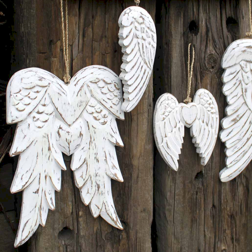 Carved Wooden Angel Wings