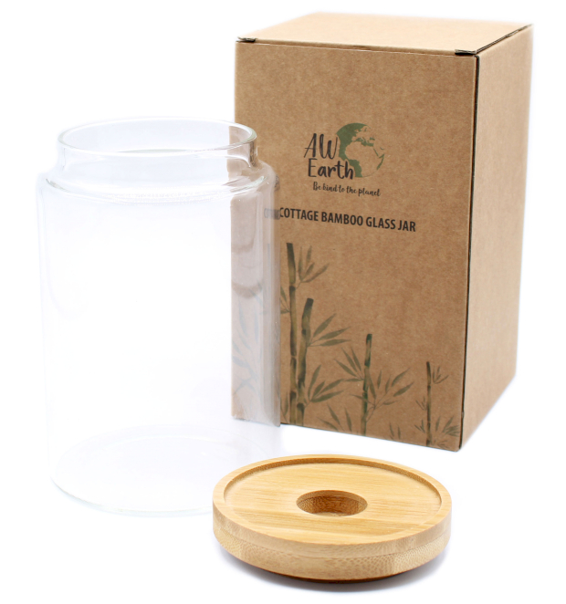 bamboo lid glass jars