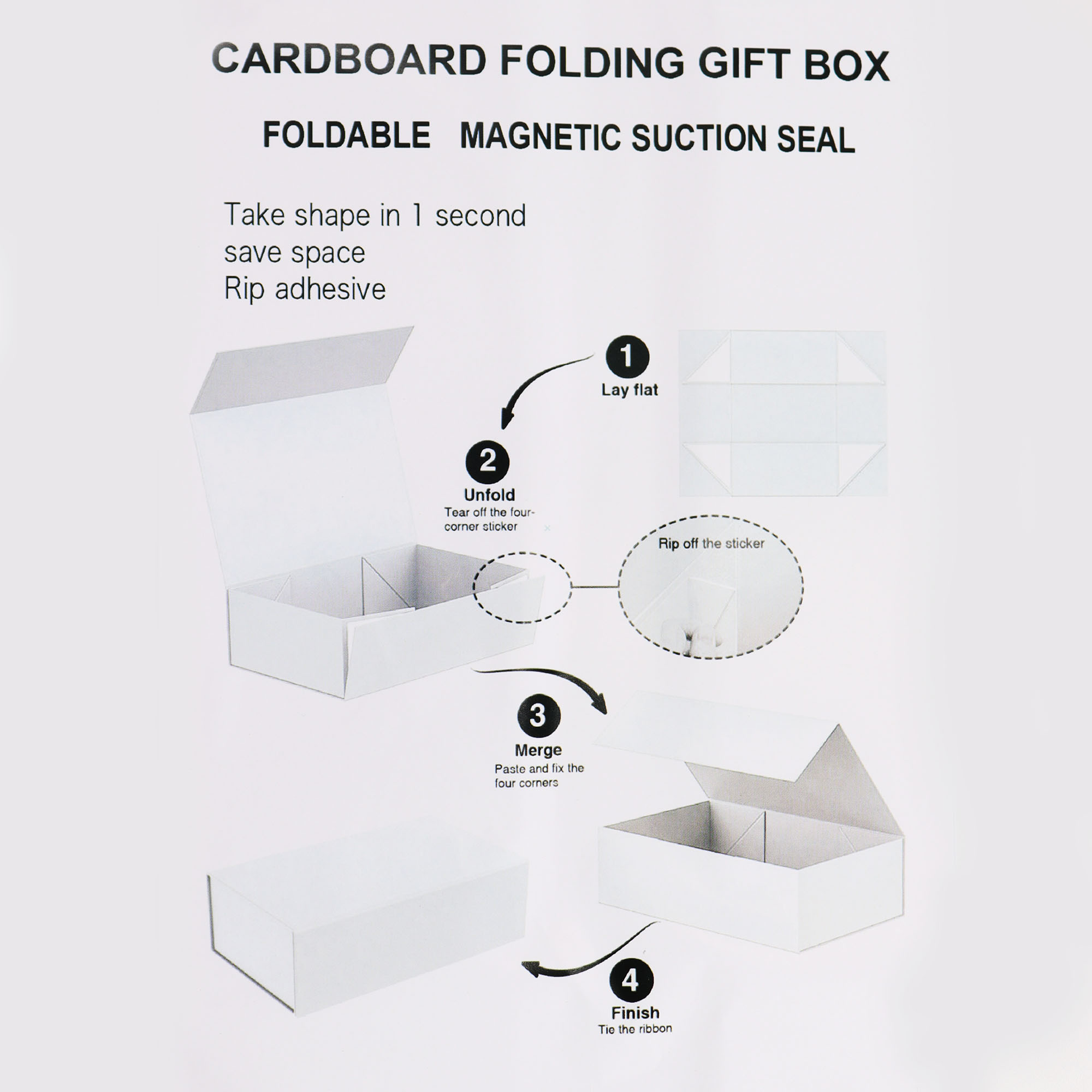 Ancient Wisdom Flat-Packed Gift Boxes with Ribbons