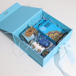 Flat Pack Gift Box - Medium Square (20x18.2x8cm) - Baby Blue