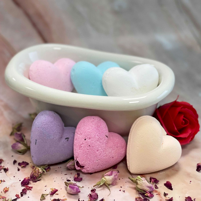 Love Heart Bath Bombs