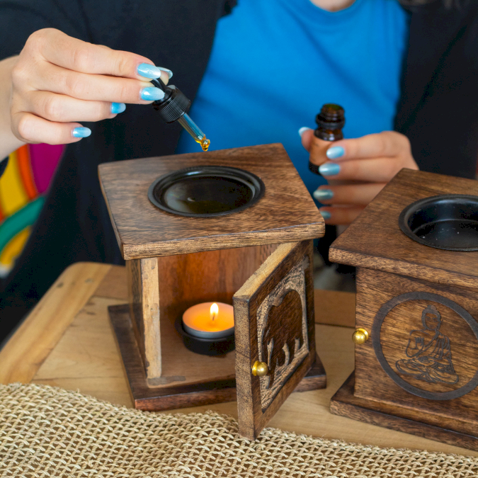 Mango Wooden Oil Burner 